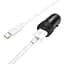 Автомобільний зарядний пристрій 1 USB Hoco Z32A QC3.0 Black + USB Cable Type-C - мініатюра 2