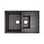 Кухонна мийка Lidz 780x495/200 BLA-03 (LIDZBLA03780495200), Чорний - мініатюра 1