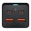 Мережевий зарядний пристрій Baseus GaN3 Pro Desktop Fast Charger 2Type-C+2USB 100 W CCGP000101 Black - мініатюра 3