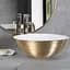 Умивальник Rea Stella brushed gold white накладний REA-U9087, Золотий - мініатюра 2