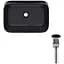 Комплект Qtap Scorpio: Раковина накладная прямоугольная 550х390х120 мм Matt Black + Донный клапан PU03 (QT14112243MBN47298) - миниатюра 1
