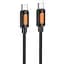 Дата кабель Borofone BX114 Structure Type-C to Type-C 60W (1m) Black - мініатюра 1