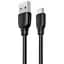 Кабель Remax Suji Pro USB 2.0 to microUSB 2.4A 1 м чорний (RC -138m-b) - мініатюра 1