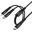 Дата кабель Hoco X123 Victory 2in1 Type-C to Lightning/Type-C 3A (1m) - миниатюра 1