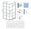 Душова кабіна Rea Molier 80x90 black REA-K8412 + REA-K8538, Чорний матовий, Універсальна, прозрачний, Чорний матовий - мініатюра 4