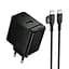 СЗУ Borofone BAS17A Erudite PD65W+QC3.0 (1USB-A/1C) + кабель Type-C to Type-C Black - миниатюра 1