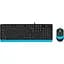 Комплект (клавіатура + миша) A4Tech Fstyler F1010 Black/Blue (1147546) [114614] - мініатюра 1