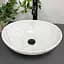 Умивальник VBI Parma white stone glossy накладний VBI-011017, Мармур - мініатюра 1