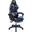 Кресло геймерское Kruger&Matz GX-150 с подставкой для ног Black/Blue - миниатюра 2