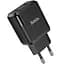 Зарядное устройство 220В 2 USB с кабелем USB - Lightning Hoco N7 Speedy Чёрный - миниатюра 2