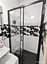 Душові двері Dusel EF185B Black Matt 140x190, універсальні, прозорий, чорний матовий - мініатюра 3