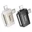 Перехідник Hoco UA31F iP male/Type-C male to USB female OTG 2 в 1 adapter чорний - мініатюра 5