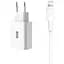 Мережевий зарядний пристрій XO L36 QC 3.0 18W/1USB Lightning Cable White - мініатюра 1