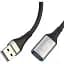 Кабель XO NB219 USB A - USB A 2.0 3 м чорний  - мініатюра 1