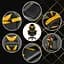 Кресло геймерское PLAYER с подставкой для ног и массажем Black/Yellow (100015) - миниатюра 9