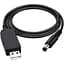 Кабель перетворювач напруги No Brand з 5В на 12В 0.5А DC-USB для роутера чорний - мініатюра 1