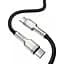 Кабель Baseus Cafule Metal USB-C to USB-C 100W 1m Black (CATJK-C01) [82105] - мініатюра 2