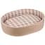 Лежак для тварин BronzeDog Comfort овальний XS 30х40х9 см бежево-бежевий - мініатюра 1