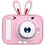 Детский мини фотоаппарат Happy Life UR949P Ушки 20 Мп с играми, розовый - миниатюра 1