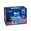 Вологий корм для котів Brit Premium Cat Family Plate pouches 1200 г (асорти із 4 смаків сімейна тарілка) - мініатюра 1