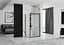 Душова кабіна Rea Rapid Swing 90x90 black REA-K6422 + REA-K6409, Чорний матовий, Універсальна, прозрачний, Чорний матовий - мініатюра 4