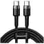 Дата кабель USB-C to USB-C 2.0m 100W 5A black-grey Baseus (CATKLF-ALG1) - мініатюра 1