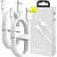 Кабель Baseus Simple Wisdom Data Cable Kit USB to Micro 2.1A White 2шт. (TZCAMZJ-02) [123927] - мініатюра 3