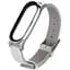 Шкіряний ремінець Primo Mijobs для фітнес-браслета Xiaomi Mi Band 6 White Silver - мініатюра 1