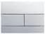 Панель змиву Koer KT-0603-01 240x160x10mm пластикова, кнопка лінійна KR5319, Хром - мініатюра 2