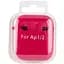 Силіконовий футляр з мікрофіброю для навушників Airpods 1/2 Червоний / Rose Red - мініатюра 6