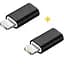 Адаптер XoKo AC-005 micro USB - Lightning (F/M), 2шт., Black (XK-AC005-BK2) - мініатюра 1