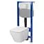 Комплект інсталяція Cersanit Aqua 50 QF + унітаз Cersanit City CleanOn із сидінням Slim duraplast Soft Close S701-796 - мініатюра 1