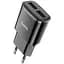 Мережевий зарядний пристрій Hoco C88A 2-USB Black [118821] - мініатюра 1