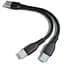 Подвійний зарядний кабель USB Type-C з 2-ма роз'ємами для підключення 2х пристроїв (100960) - мініатюра 1
