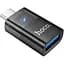 Адаптер Hoco UA36B Type-C male to USB female OTG transparent adapter Чорний - мініатюра 1