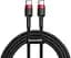 Кабель Baseus Cafule Cable Type-C to Type-C PD 20W 1m CATLKLF-91 Red-Black - миниатюра 1