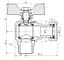 Кран кульовий Thermo Alliance Forte 3/4" ВЗ кутовий, PN40, з накидною гайкою, метелик SF224W20 - мініатюра 3