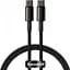 Кабель Baseus Tungsten Gold Fast Charging Data Cable USB-C to USB-C 100W 1m Black (CATWJ-01) [83771] - мініатюра 1
