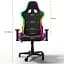 Кресло геймерское GamePro Hero RGB Black (GC-700-Black) - миниатюра 12