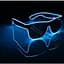 Очки светодиодные Leds солнцезащитные El Neon ray blue неоновые - миниатюра 1
