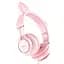 Навушники накладні Hoco W36 Cat Ear з вушками Jack 3.5 рожевий - мініатюра 3