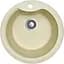 Кухонная мойка Adamant WAVE ivory d 485x210 мм, без крыла d 48 - миниатюра 1