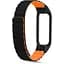Ремінець Ribbed Silicone Mi Band 7 Чорний Orange (01) - мініатюра 1