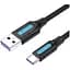 Дата кабель USB 2.0 AM to Type-C 0.5m 5.0A (25W) PVC black Vention (CORBD) - мініатюра 1