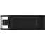 Флеш-накопитель Kingston 64Gb USB3.2 Type-C DataTraveler 70 Black (DT70/64GB) - миниатюра 2