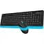 Беспроводной комплект (клавиатура + мышь) A4Tech F1110 Fstyler Wireless Black-Blue (FG1010 (Blue)) - миниатюра 3