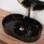 Умивальник Rea Nadia black marble shiny накладний REA-U0539, Чорний матовий - мініатюра 4