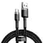 Кабель Baseus Cafule USB to USB-C 3m Grey/Black (CATKLF-UG1) [82110] - мініатюра 1