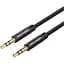 Кабель мультимедийный 3.5mm M to 3.5mm M 1.0m fabric black Vention (BAGBF) - миниатюра 1