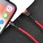 Дата кабель Baseus Cafule USB to Lightning 1.5A (2m) (CALKLF-C) Червоний / Чорний - мініатюра 4